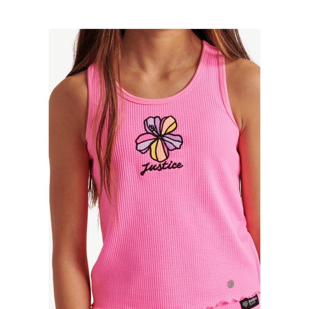 💖 Justice Racer Back Rib Tank - Picture 3 of 9